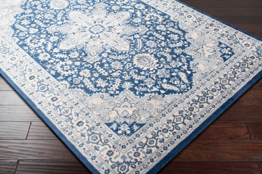 Monaco Blue Indoor 2'7" x 7'3" Machine Woven Rug - Image 4