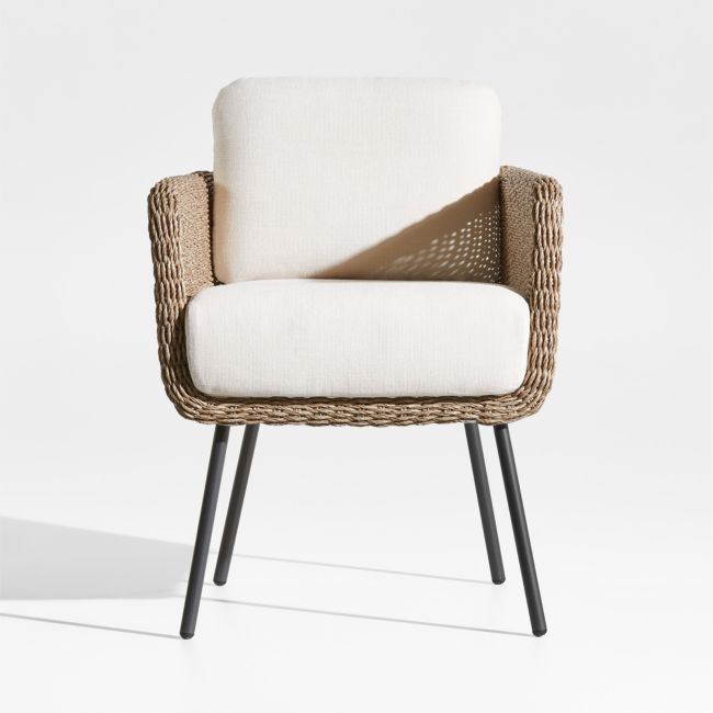 Grotta Wicker Outdoor Dining Arm Chair - Image 0