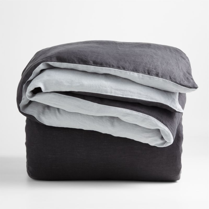 Black Natural Hemp Fiber Standard Sham - Image 3