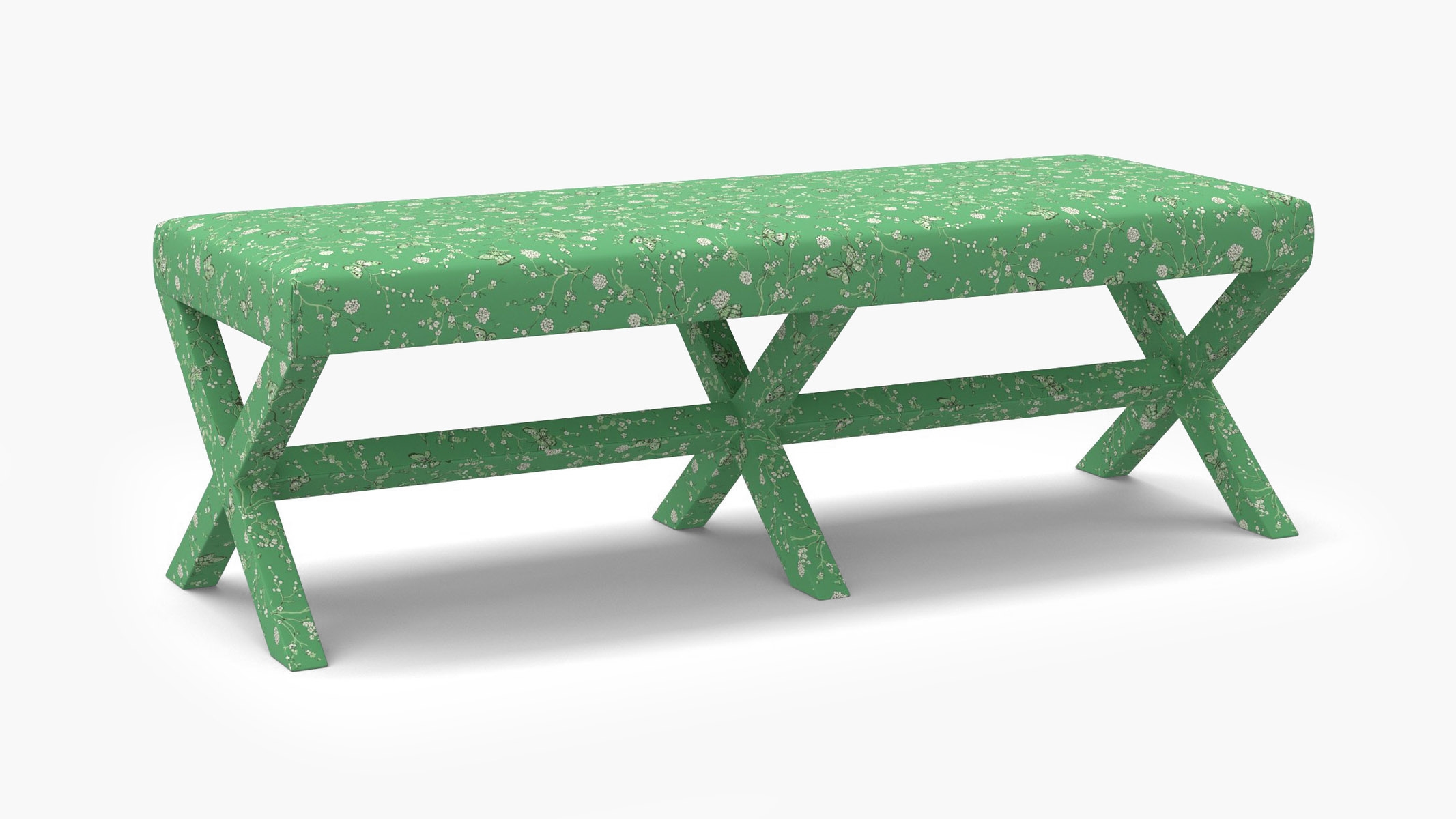 Double X Bench, Kelly Mariposa - Image 1
