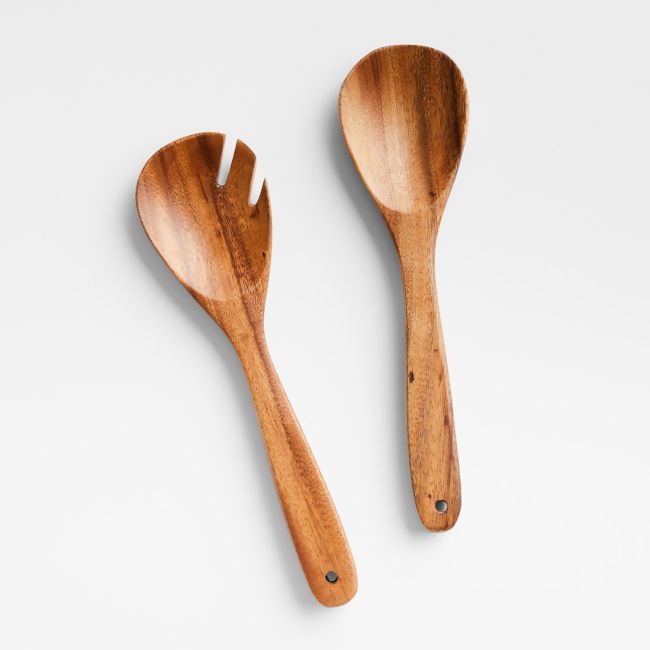 Tondo Acacia Servers, Set of 2 - Image 0