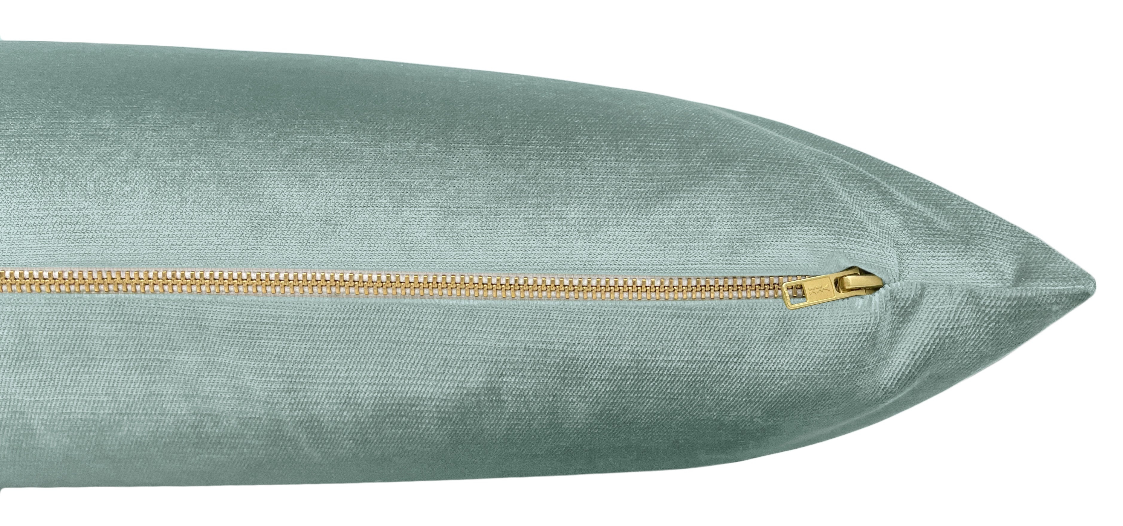 THE XL LUMBAR :: FAUX SILK VELVET // TURKISH BLUE - BY THE YARD - Image 1