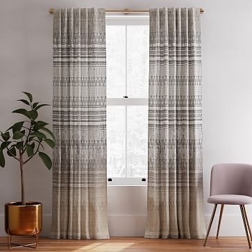 Echo Curtain, Set of 2, Stone White, 48"x84" - Image 0