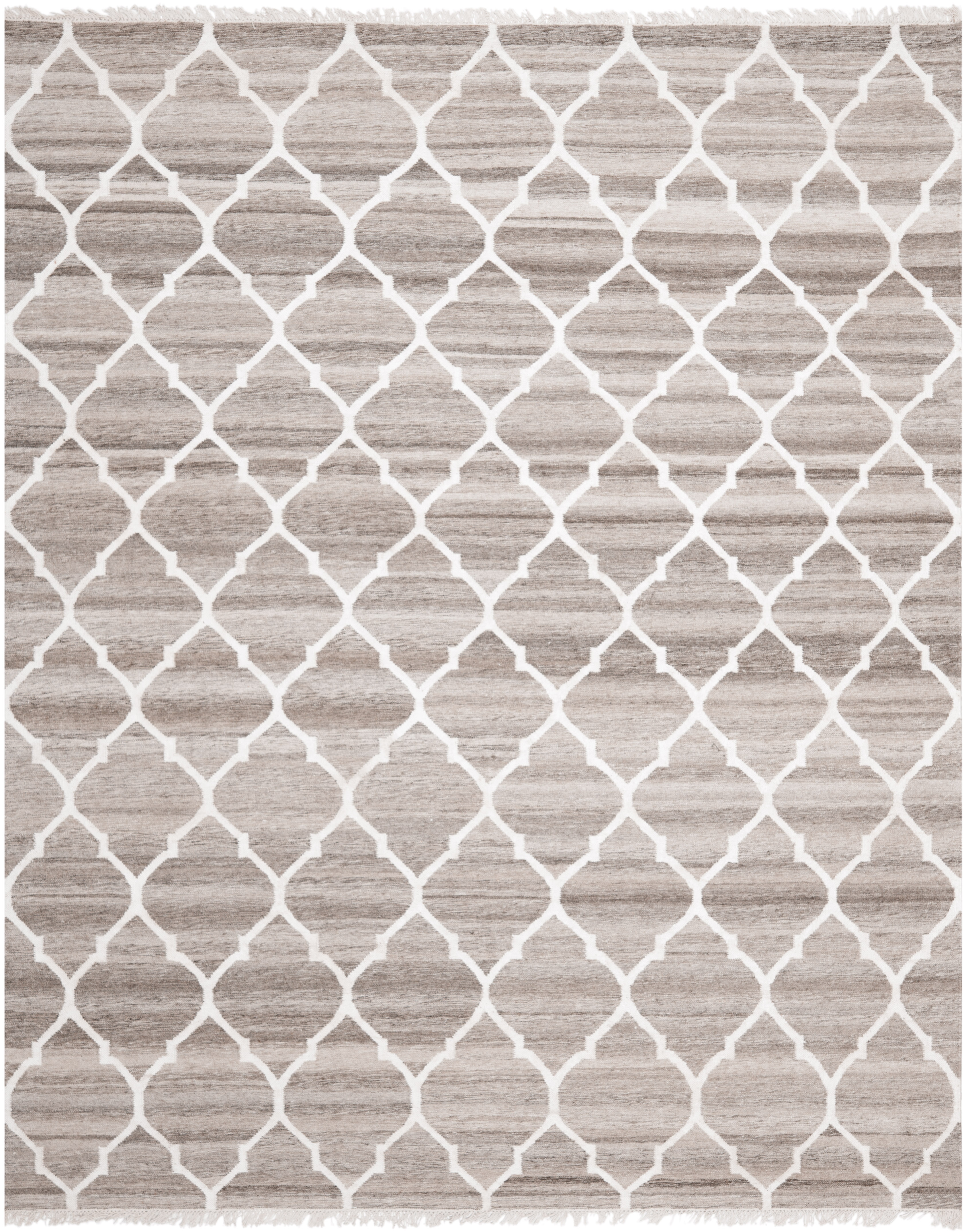 Arlo Home Hand Woven Flatweave Area Rug, NKM317A, Light Grey/Ivory,  10' X 14' - Image 0