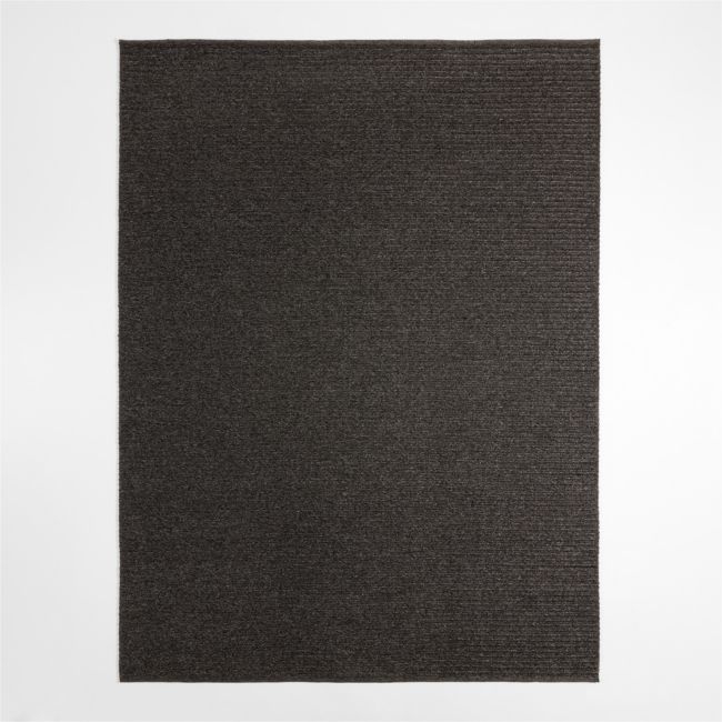 Sedona Performance Hand-Knotted Charcoal Grey Indoor/Outdoor Area Rug 6'x9' - Image 0