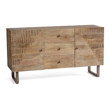 Planked 50" Sideboard Buffet, Distressed Mango - Image 0
