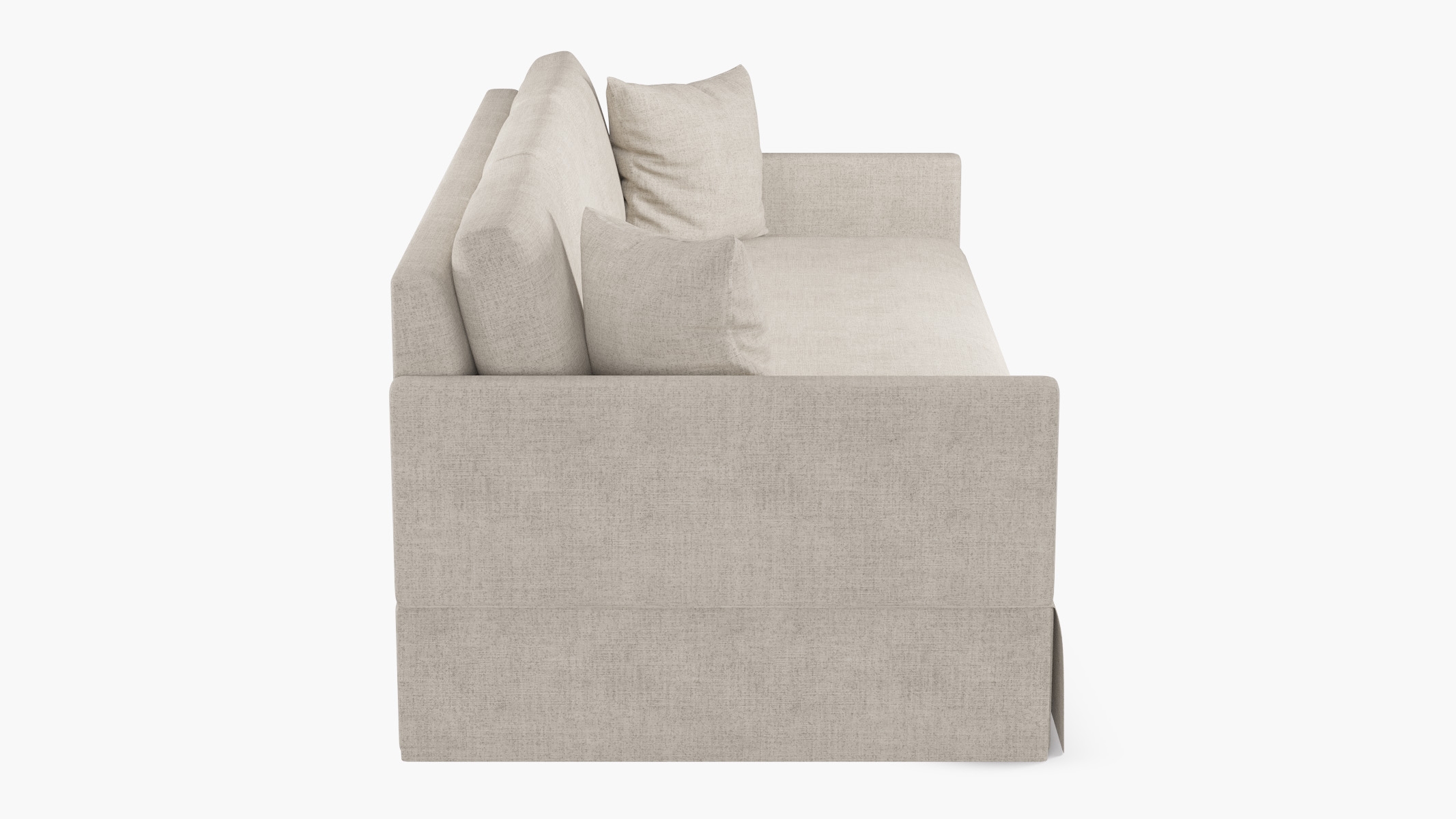 Skirted Sleeper Sofa, Creme Luxe Linen - Image 2