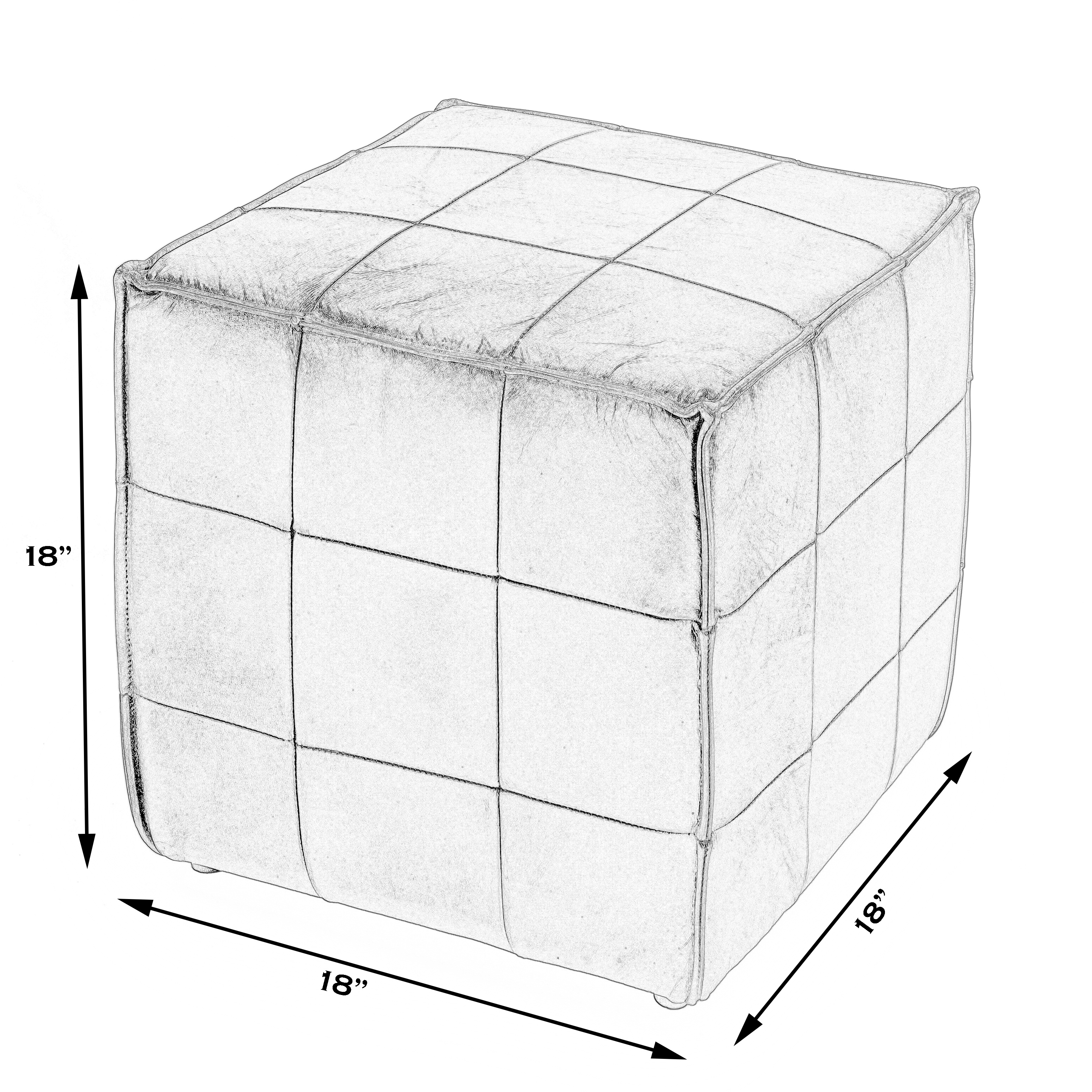 Leon Chocolate Ottoman - Image 1