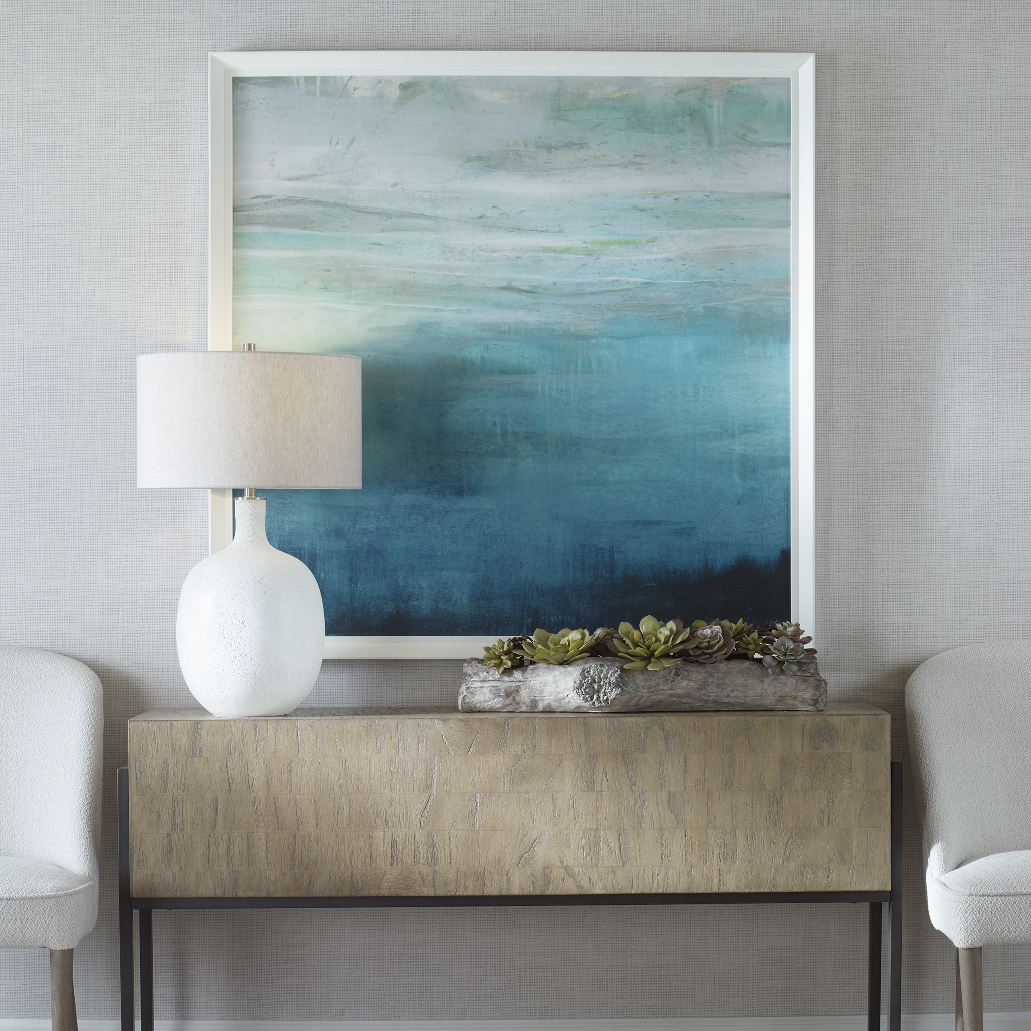 Cancun Teal Framed Print - Image 1