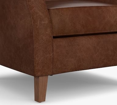 SoMa Newton Leather Armchair, Polyester Wrapped Cushions, Vegan Java - Image 5