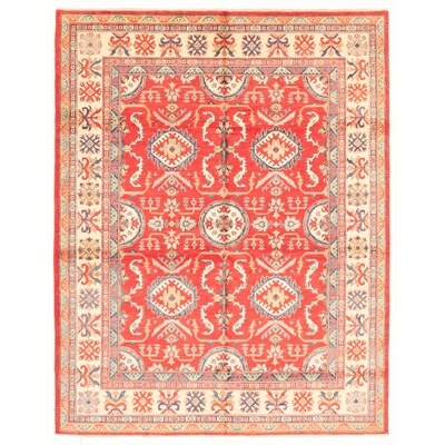 One-of-a-Kind Heddie Hand-Knotted New Age 7'11" x 10'1" Wool Area Rug in Red - Image 0