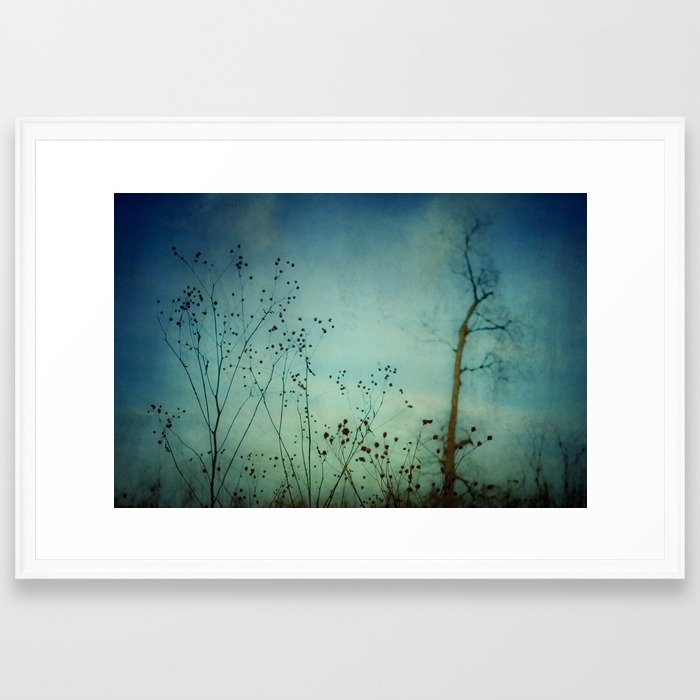 Moody Blues Framed Art Print by Olivia Joy St.claire - Cozy Home Decor, - Scoop White - LARGE (Gallery)-26x38 - Image 0