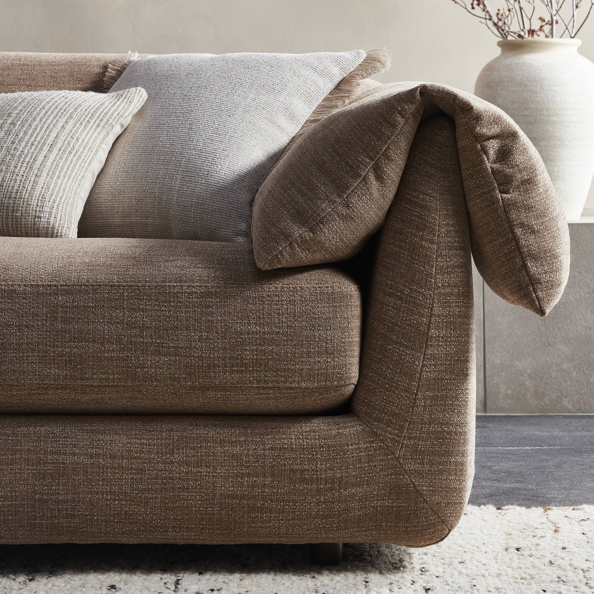Marcel Sofa-102" - Laken Taupe - Image 12