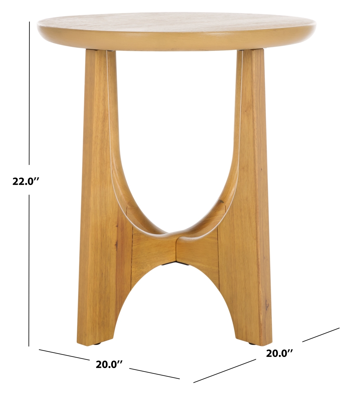 Sasha Wood Accent Table - Natural - Image 5