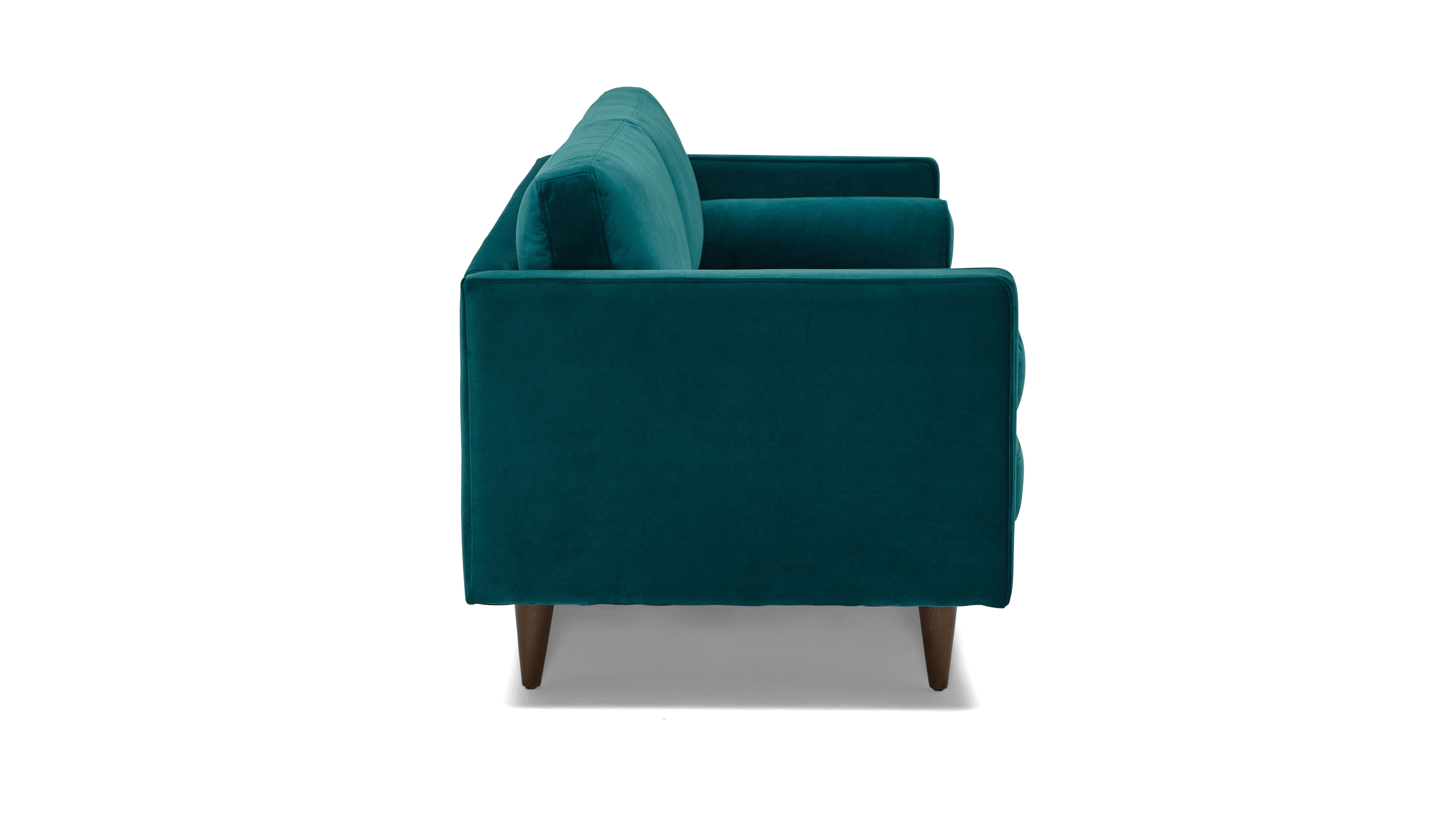 Blue Briar Mid Century Modern Sofa - Royale Peacock - Mocha - Image 2