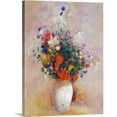 'Vase of Flowers' by Odilon Redon - Painting Print - Image 0