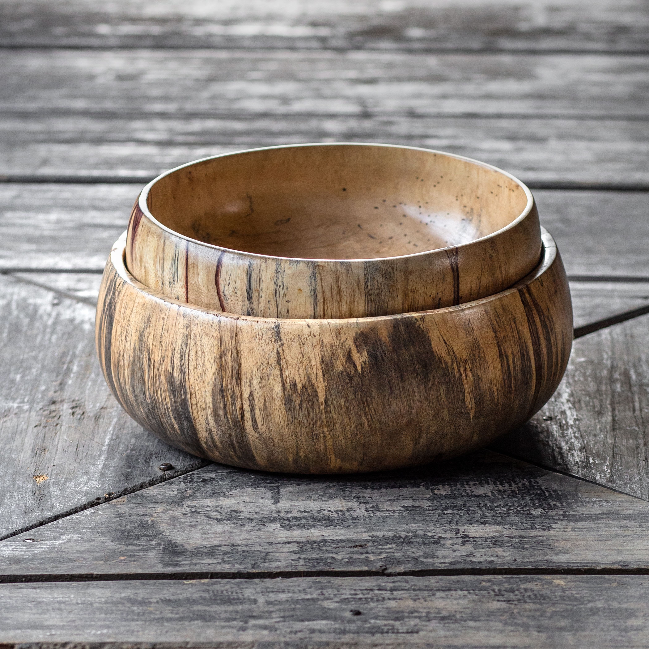 Tamarind Wood Bowls, S/2 - Image 3