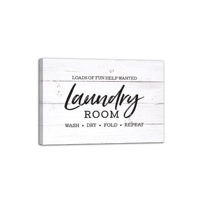 Laundy Room - Wrapped Canvas Textual Art Print - Image 0
