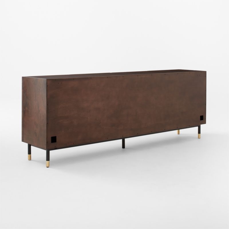 Carbon 82" Brown Burl Wood Media Console - Image 5