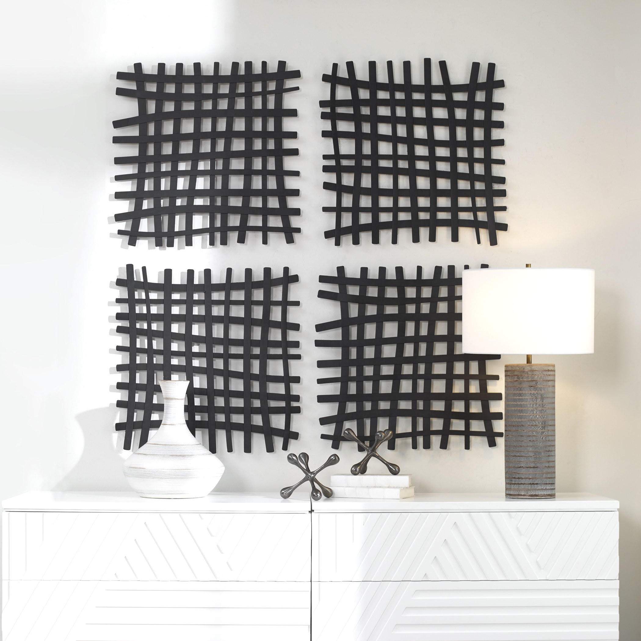 Gridlines Iron Wall Decor - Image 1