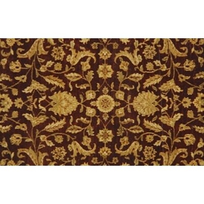 One-of-a-Kind Lorna Hand-Knotted Traditional Style Burgundy/Camel 6' x 9' Wool Area Rug - Image 0