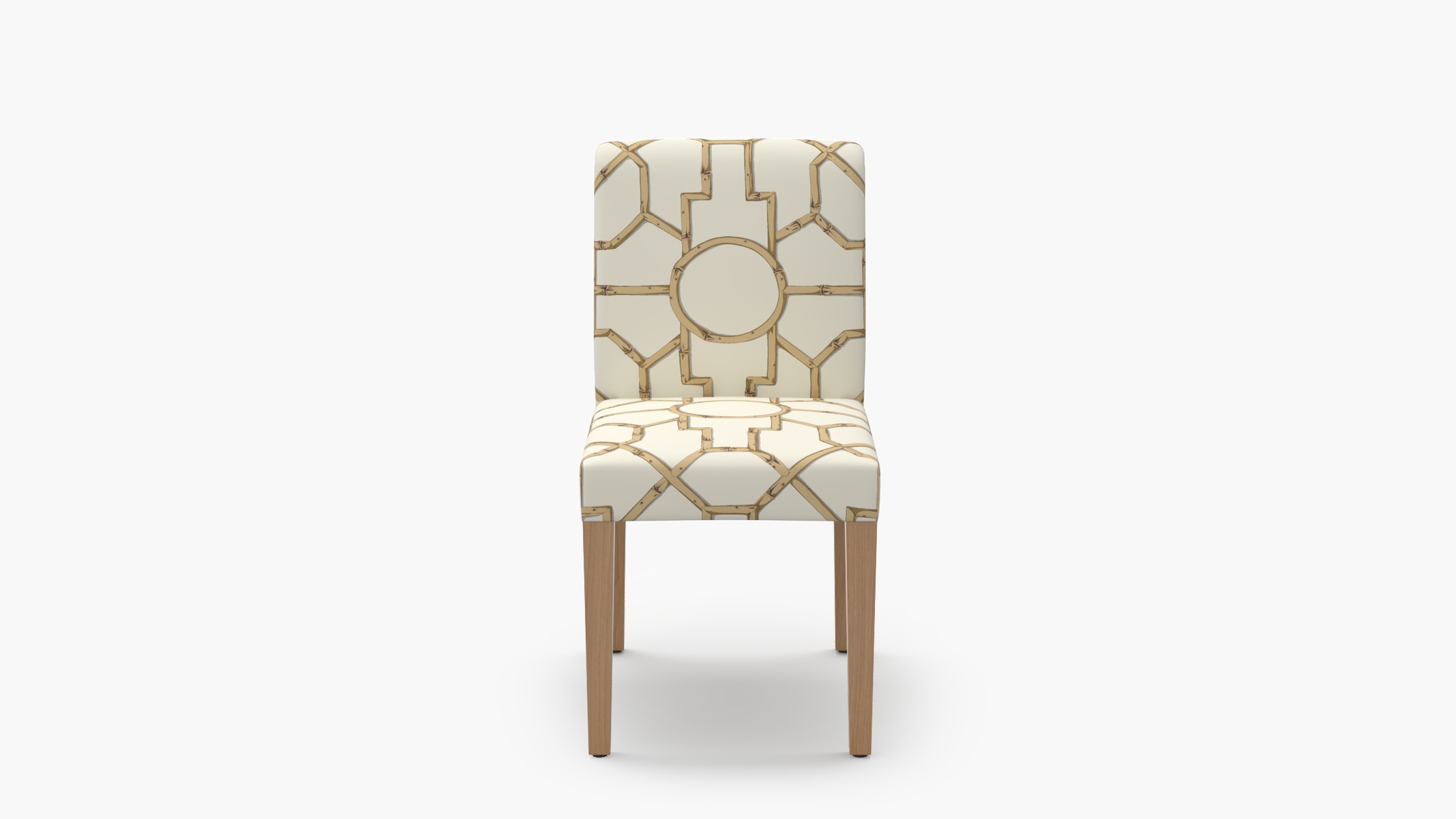 Signature Dining Chair, Tan Baldwin Bamboo, Natural Square Tapered Leg - Image 0