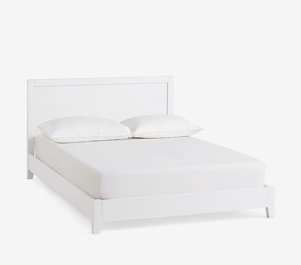 Emery Platform Bed, Full, Simply White, In-Home Delivery - Image 0