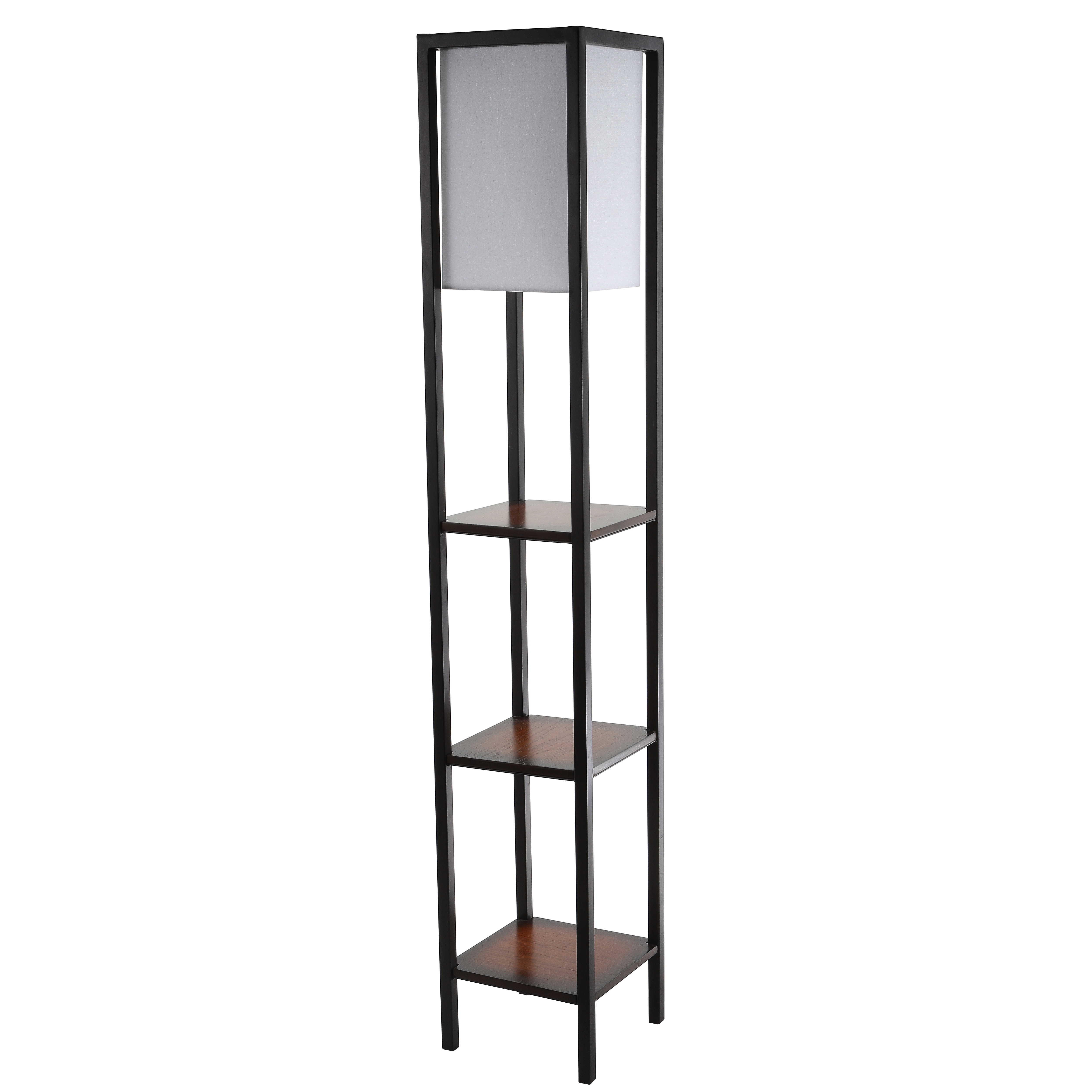 Rista Shelf Floor Lamp - Cherry/Black - Safavieh - Image 0