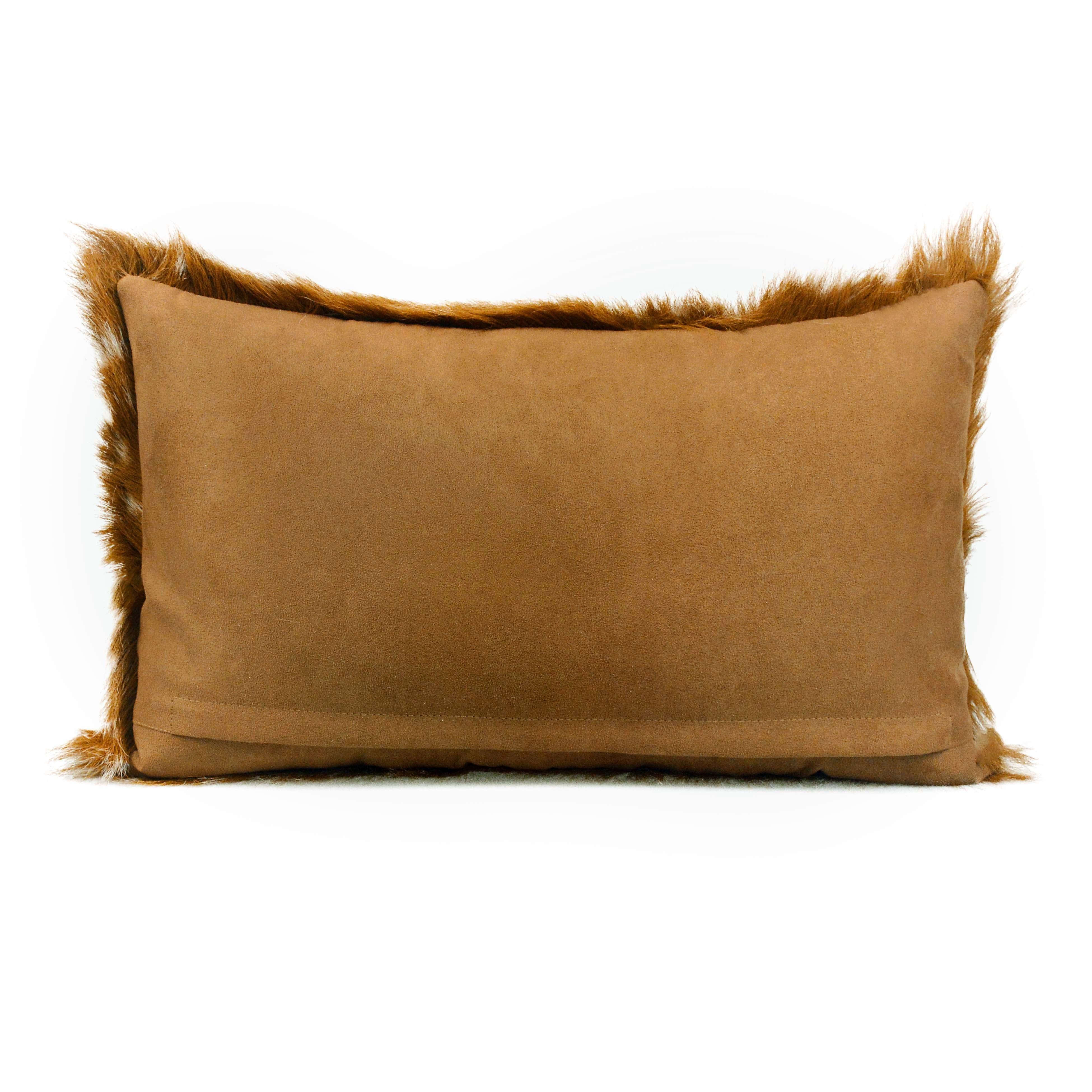 Amber 20 Inch Genuine Goatskin Lumbar Pillow - Image 2