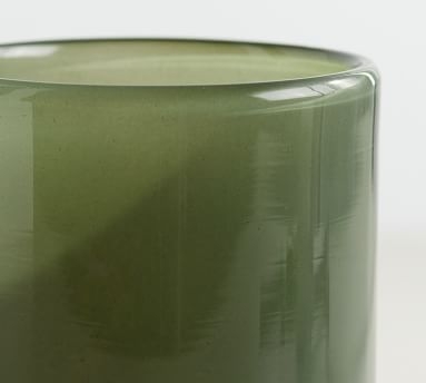 Modern Glass Votive Holders, Dark Green, Small - Image 1