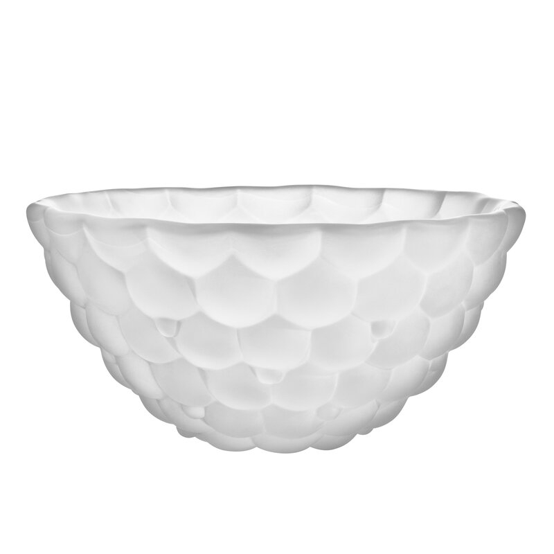 Orrefors Raspberry Frost Decorative Bowl Size: 4" H x 8" W x 8" D - Image 0