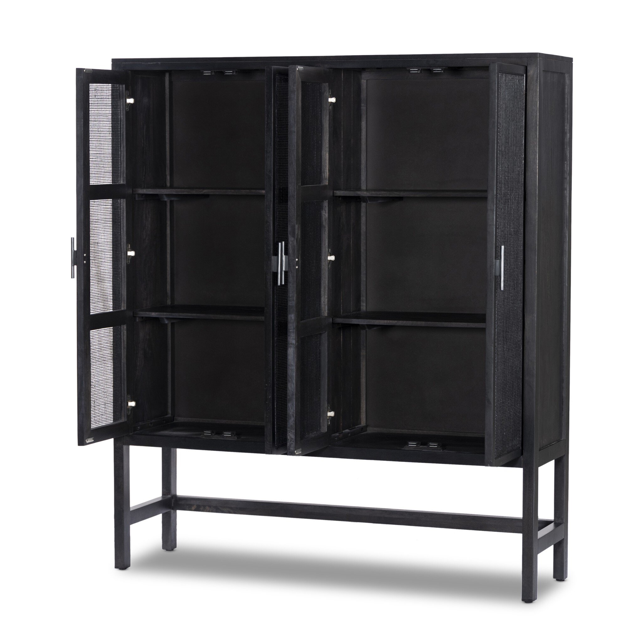 Caprice Cabinet - Black Natural Cane - Image 3