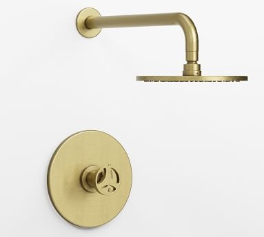 Tilden Pressure Balance Cross-Handle Shower Faucet Set, Matte Black - Image 4