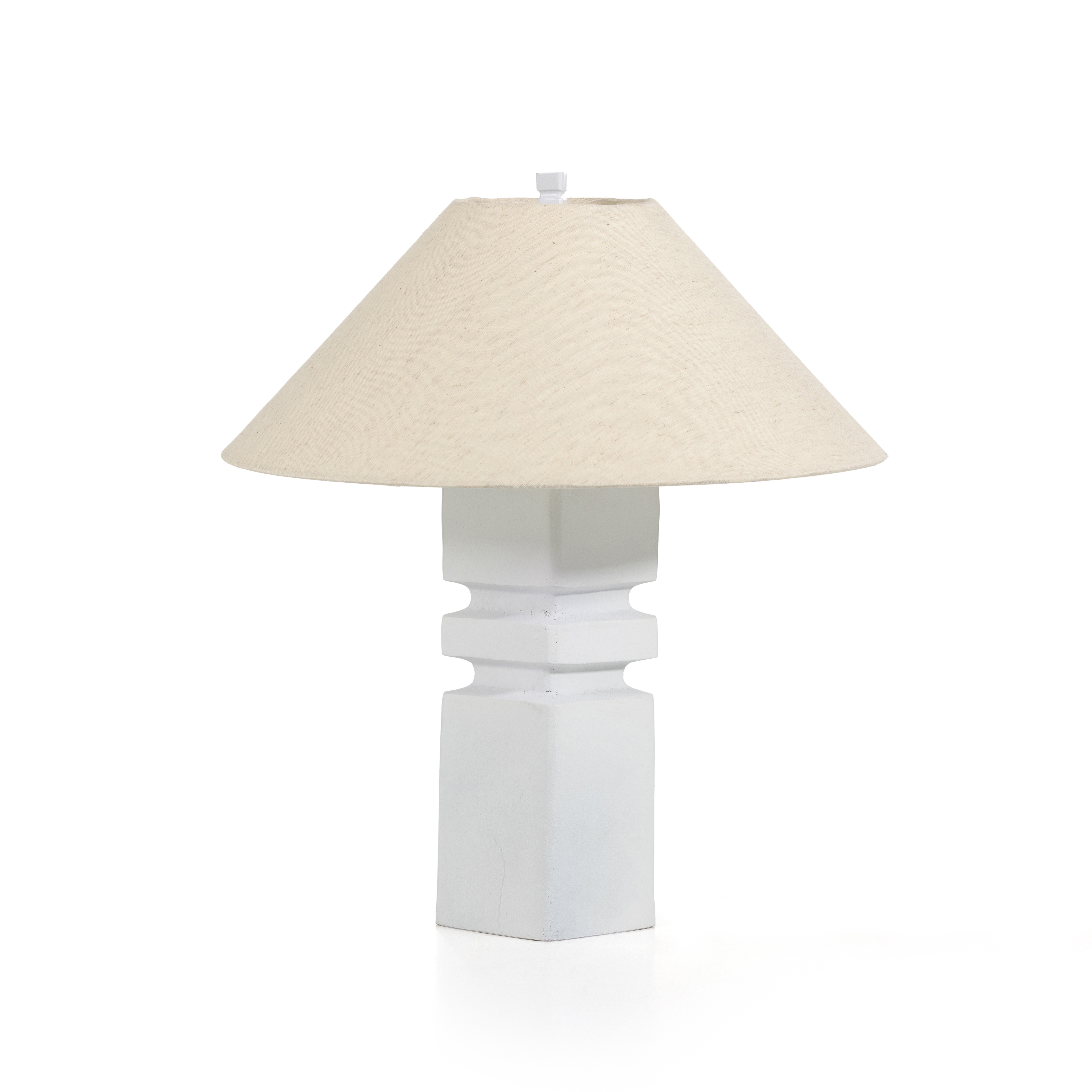 Renzo Table Lamp-Matte White Cast Alumn - Image 0
