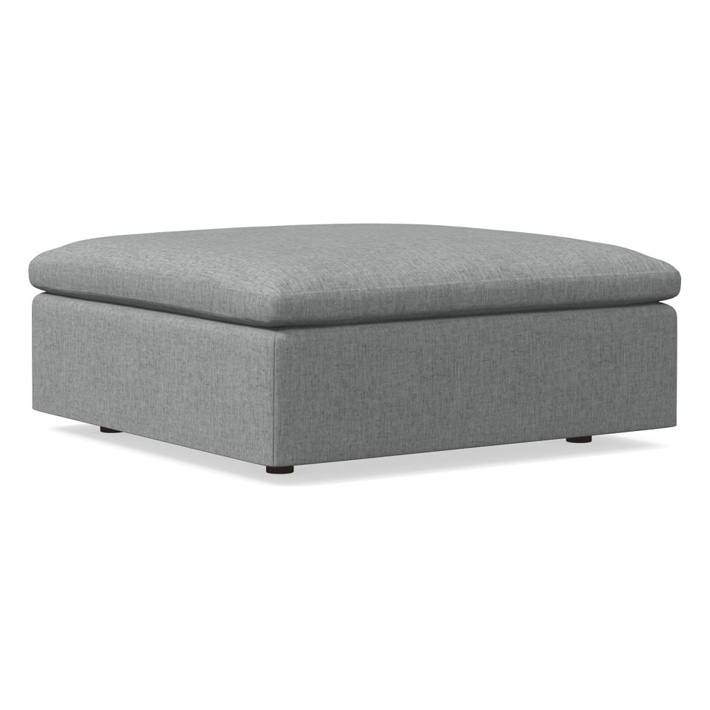 Harmony Modular Ottoman, Down, Performance Coastal Linen, Anchor Gray, Concealed Supports - Image 0