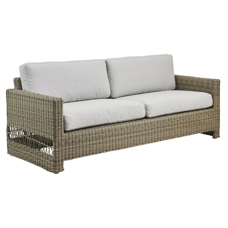 Sika Design Carrie Patio Sofa with Cushions Cushion Color: Sailcloth Seagull - Image 0
