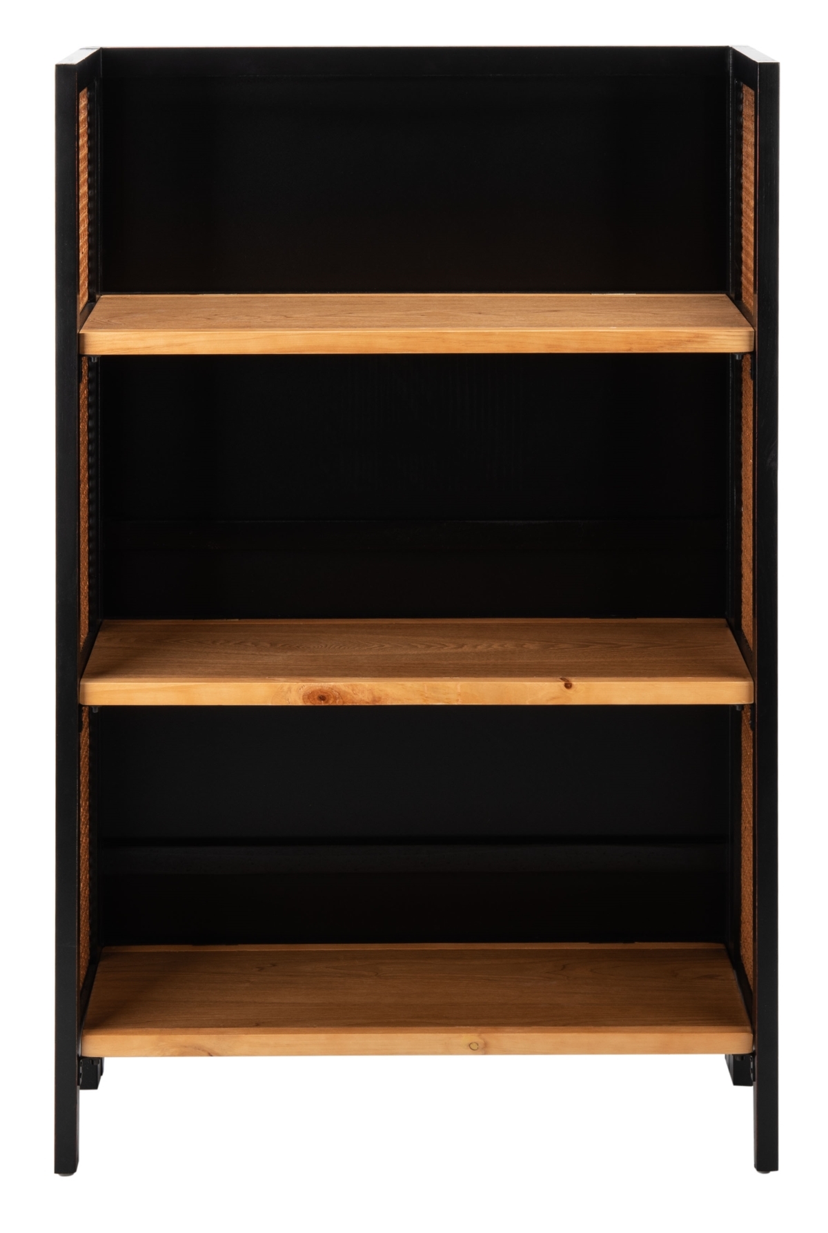 Franz 3 Shelf Open Top Etagere - Black / Natural - Safavieh - Image 0