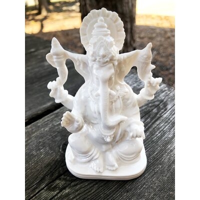 Kerim Lucky Ganesha Sitting On A Stand Figurine - Image 0