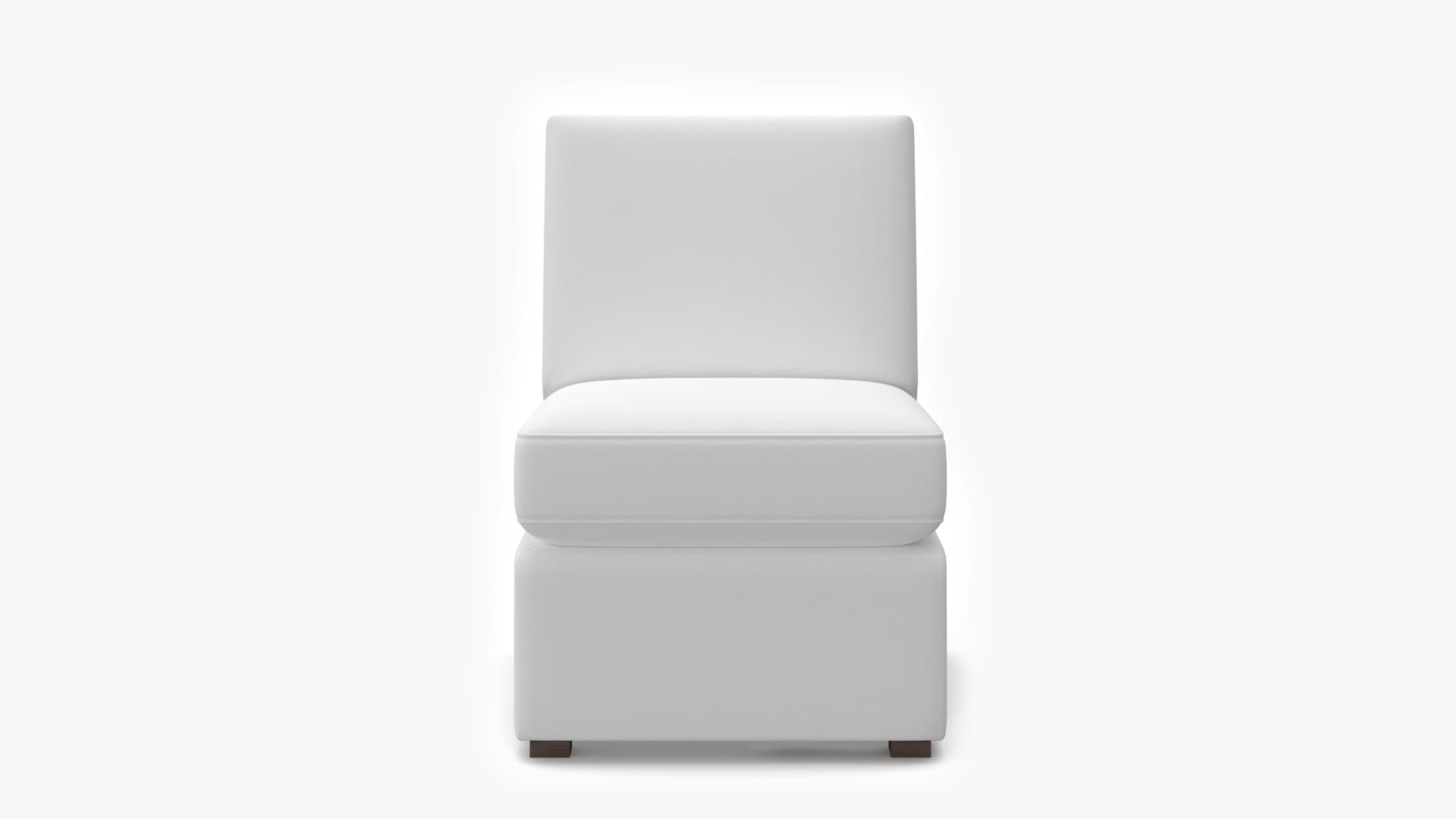 Classic Slipper Chair, White Twill - Image 0