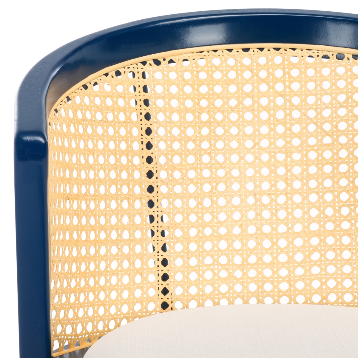 Edan Dining Chair - Navy / White - Safavieh - Image 2