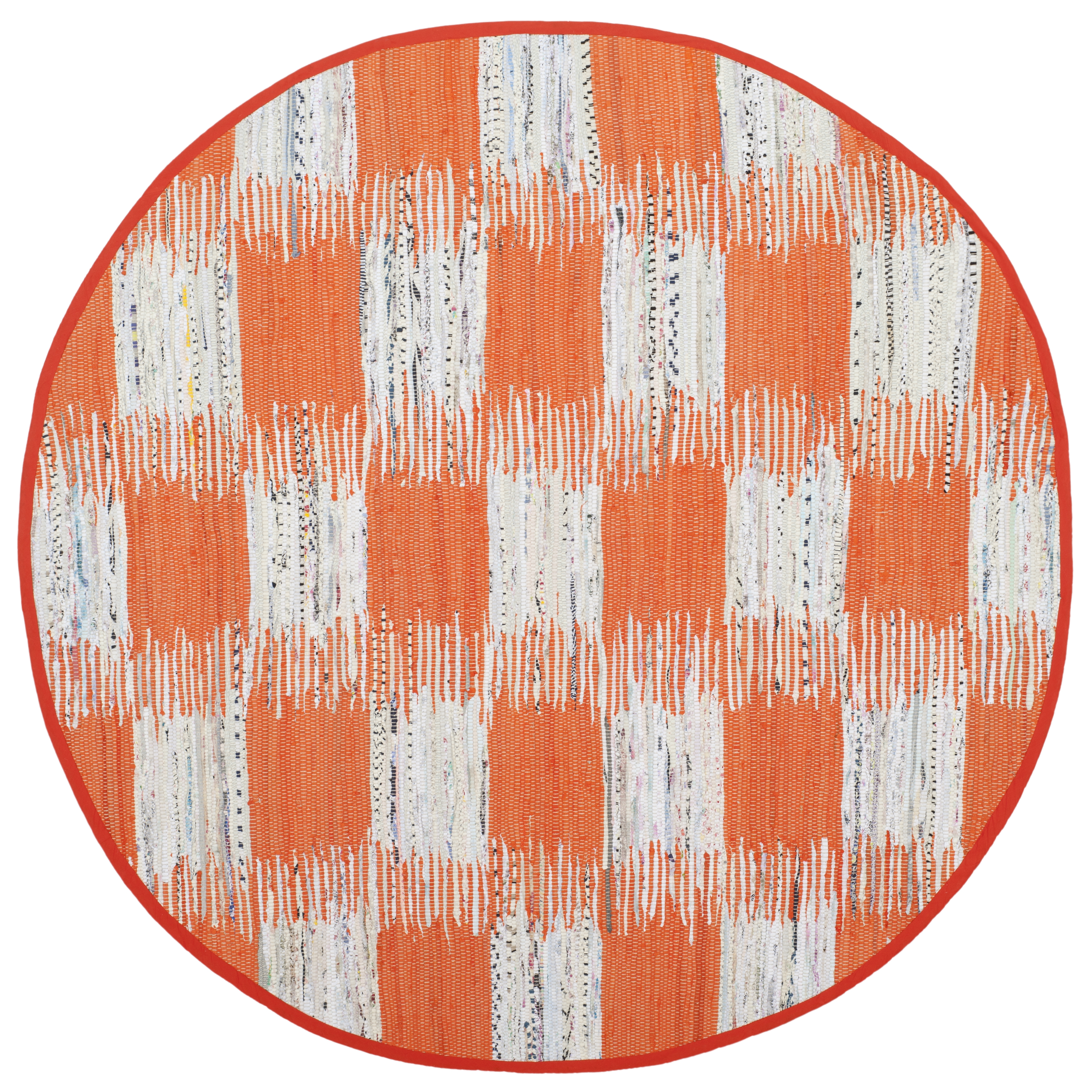 Arlo Home Hand Woven Area Rug, MTK721B, Orange/Multi,  6' X 6' Round - Image 0