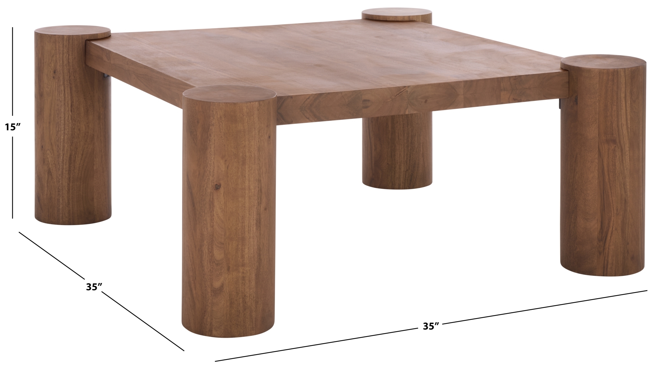 Trescott Square Wood Coffee Table - Natural - Image 6
