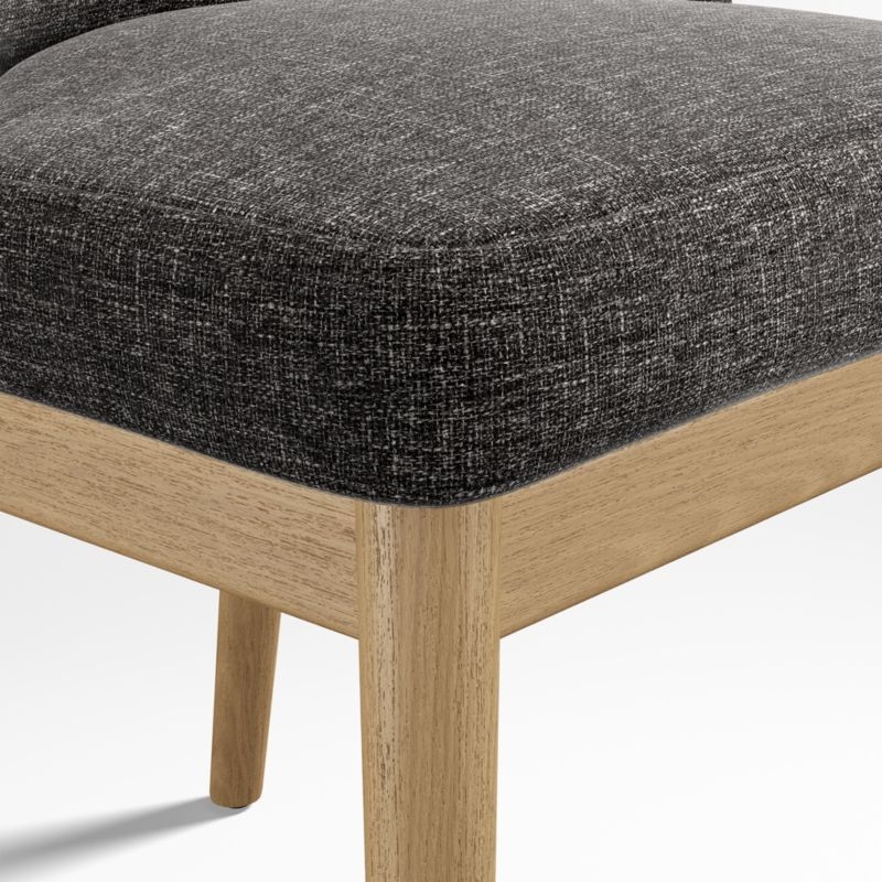 Ana Charcoal Dining Chair with Natural Wood Legs - Image 7