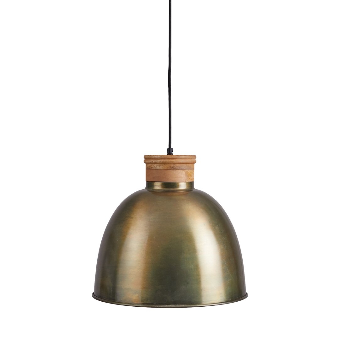 Napa Home and Garden 1 - Light Single Dome Pendant with Wood Accents - Image 0