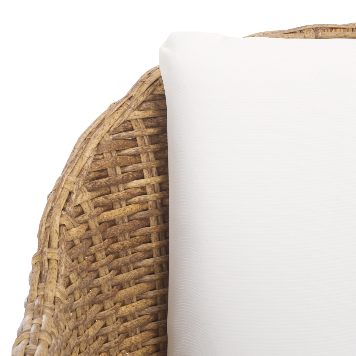 Melbourne Wicker Dining Chair - Natural/White - Image 2