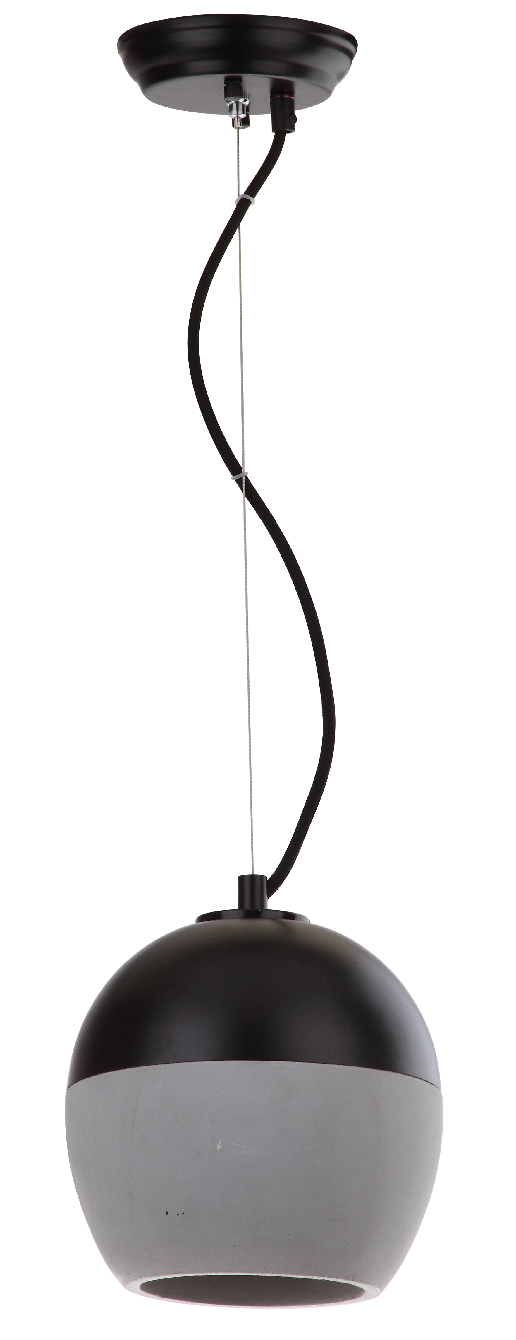 Kira 7.87-Inch Dia Adjustable Pendant Light - Grey/Black - Safavieh - Image 0