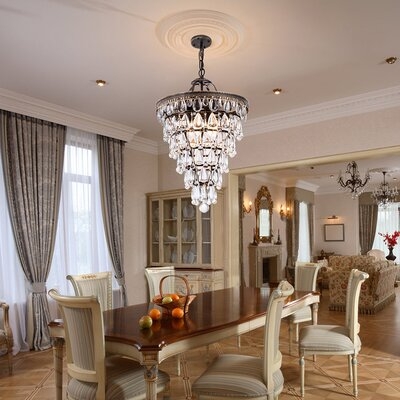 Patel 4 - Light Unique Tiered Chandelier Crystal Accents - Image 0