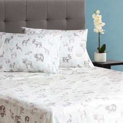 Printed 4 Piece Double Walk In The Woods Sheet Set - Image 0