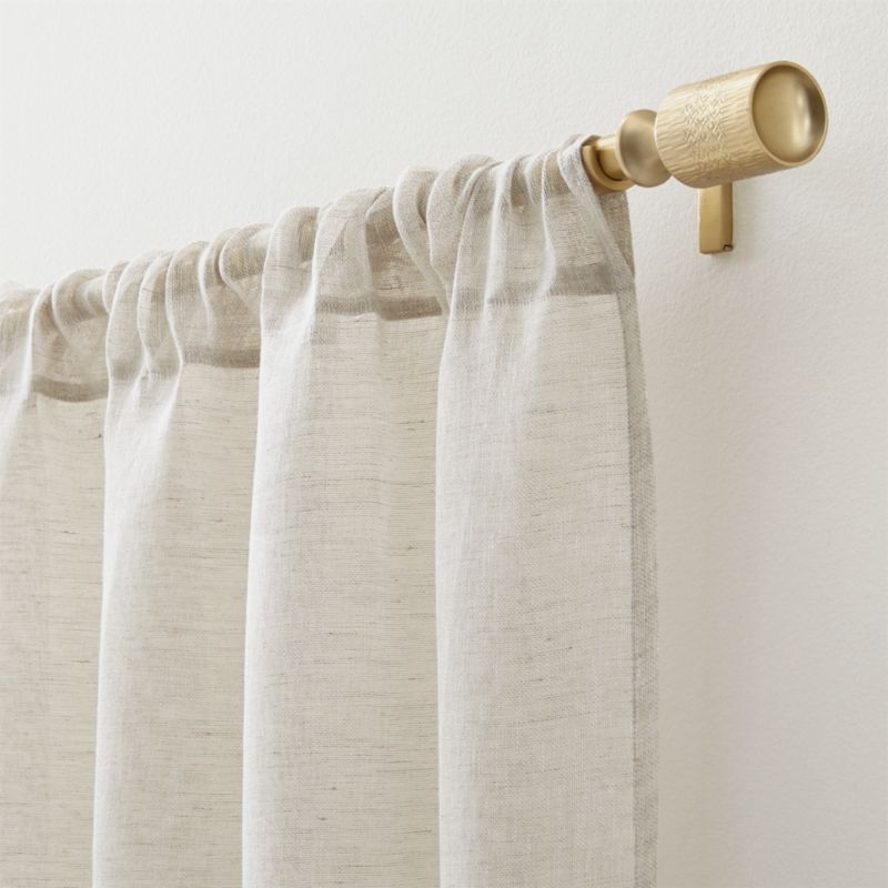 Linen Sheer 52"x84" Natural Curtain Panel - Image 3