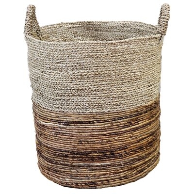 Handwoven Seagrass & Banana Leaf Fiber Wicker/Rattan Basket - Image 0
